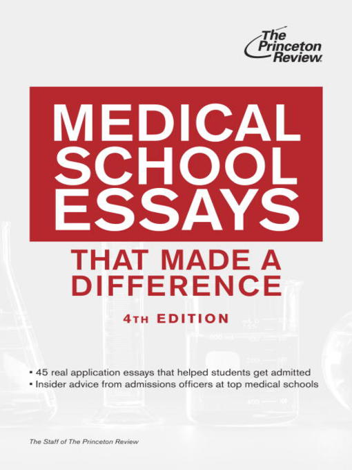 Title details for Medical School Essays That Made a Difference by Princeton Review - Available